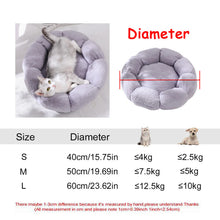 Cargar imagen en el visor de la galería, Cama Redonda para Perros y Gatos – 6 Tallas, Ultra Suave y Antideslizante