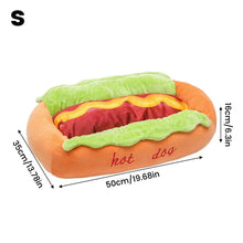 Cargar imagen en el visor de la galería, Cama con Forma de Perrito Caliente – Divertida y Acogedora para Gatos y Perros
