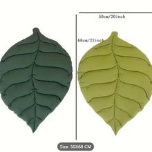 Cargar imagen en el visor de la galería, Alfombra Cama con Forma de Hoja – Algodón 100% Lavable para Gatos y Perros
