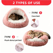 Cargar imagen en el visor de la galería, Cama Semiabierta con Forma de Concha – Nido Cálido para Gatos y Perros Pequeños

