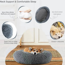 Cargar imagen en el visor de la galería, Cama Redonda para Perros y Gatos – 6 Tallas, Ultra Suave y Antideslizante
