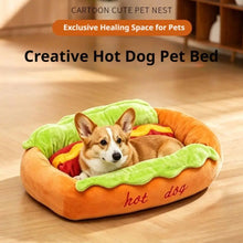 Cargar imagen en el visor de la galería, Cama con Forma de Perrito Caliente – Divertida y Acogedora para Gatos y Perros
