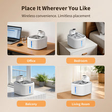 Cargar imagen en el visor de la galería, Fuente de Agua para Gatos Inalámbrica 3.5L – Sensor de Movimiento y Batería 4000mAh
