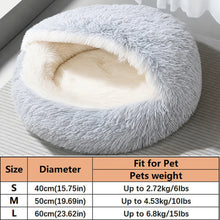 Cargar imagen en el visor de la galería, Cama Semiabierta con Forma de Concha – Nido Cálido para Gatos y Perros Pequeños
