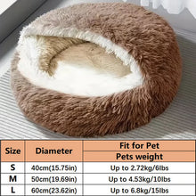 Cargar imagen en el visor de la galería, Cama Semiabierta con Forma de Concha – Nido Cálido para Gatos y Perros Pequeños
