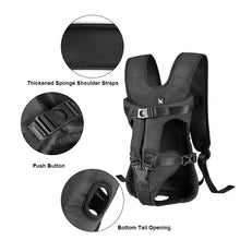Cargar imagen en el visor de la galería, Mochila Frontal Portamascotas para Perros y Gatos – Transpirable, Impermeable y Ajustable
